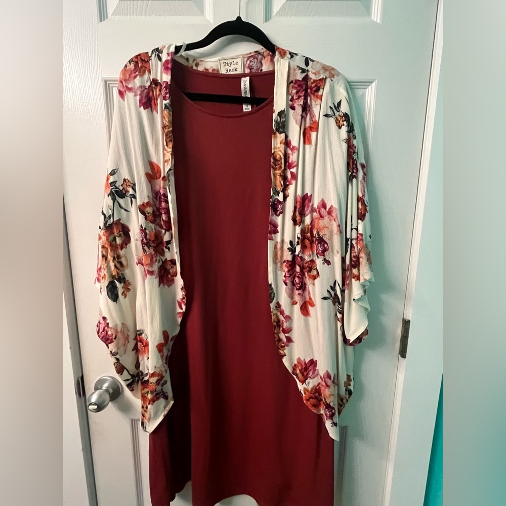 Women’s Cotton Dress with Cardigan